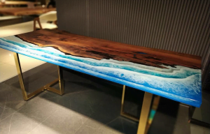 Luxury Epoxy Ocean  Resin Dining Table