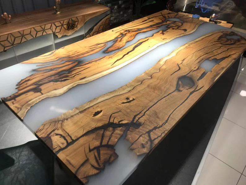 hackberry epoxy resin table