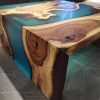 Unusual Designs Blue Epoxy Coffee Table