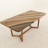 walnut black epoxy dining table