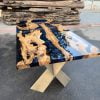 blue epoxy resin table