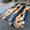 epoxy blue dining table