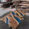 resin blue dine table